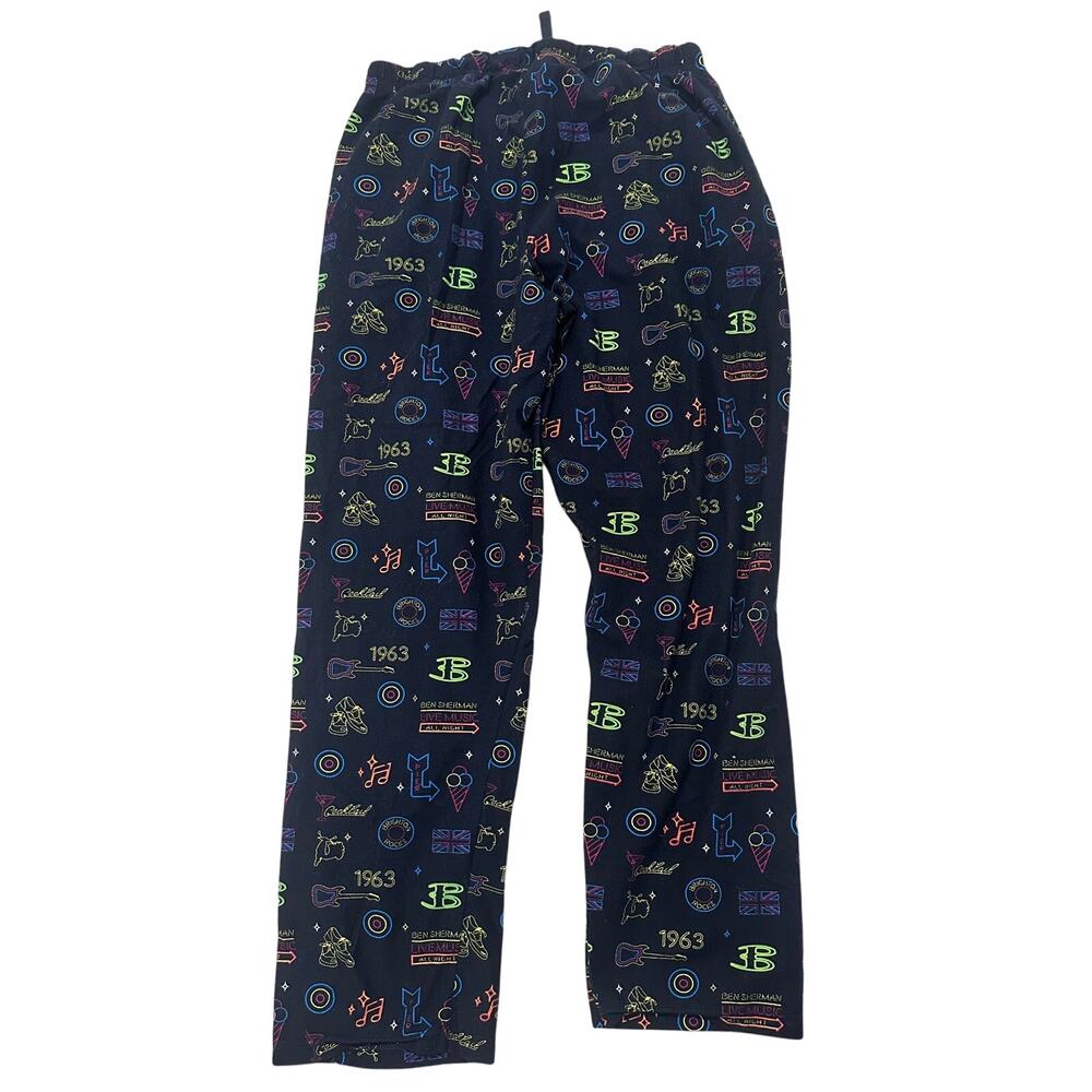 Ben Sherman Men's Super Soft Lounge Pajama Pants With Pockets 1963 Theme, size L